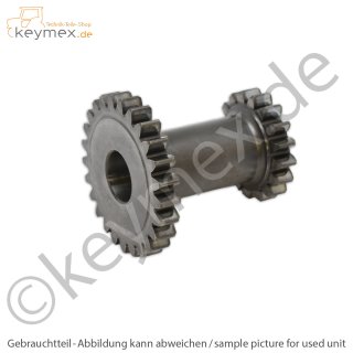 Hohlwelle mit zwei Zahnrädern (17/25 Zähne) passend zu Kubota Aste A155, Aste A175, Aste A195 (gebrauchtes Originalteil)