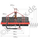 Hecktransportmulde Keymex 1,20 m hydraulisch kippbar bis 300 kg Nutzlast