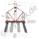 Heckpalettengabel DKM-AGRI M 700 mit 950 mm Gabellänge