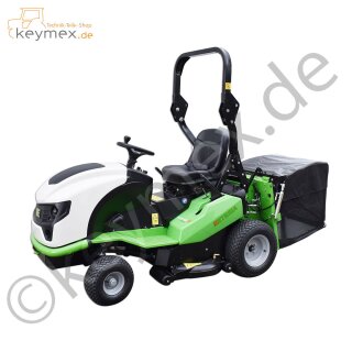 Rasentraktor Etesia Hydro 100 III, Model 2023, Zweizylinder-Kawasaki Benzinmotor, hydraulische Lenkung, 100 cm Schnittbreite, 500 Liter Fangsystem hydraulisch entleerbar, 6-fach Höhenverstellung von 44-102 mm, 404 kg Gerätegewicht