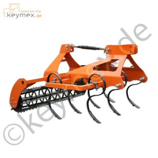 Grubber/Kultivator Keymex KU120W in 1,20 m inkl. Krümelwalze mit 7 Zinken