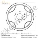 Felge 7Jx12/70/6/115/25-/w passend für Kubota B1902