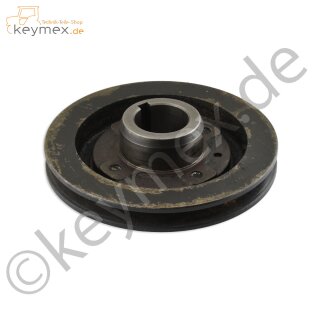 Riemenscheibe Kurbelwelle für 10mm Keilriemen kpl. mit Flansch und Schrauben passend für Motor E3AF1; TE3210 (gebrauchtes Originalteil)