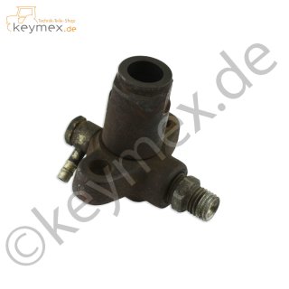 Düsenstock ohne Einsatz (klein 21mm) (Ausführung mit seitlicher Entlüftung) passend für Iseki TX mit Mitsubishi Motor KE70, KE75, KE55 (gebrauchtes Originalteil)