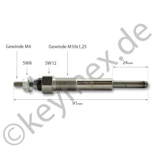 Glühkerze(20,5V) passend für Isuzu 3AB1 (gebrauchtes Originalteil)