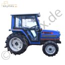gebrauchter Iseki TA 267, FIN TL28F-07026, 2.320,1 Bh (abgelesen), Kabine, 3-Zylinder Dieselmotor mit 1.498 ccm Hubraum, 16-Gang-Wendeschaltung, hydraulische Lenkung, AS-Bereifung, Normdreipunkt Kat. 1, Normzapfwelle