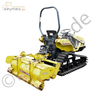Iseki Raupenschlepper TPC15 inkl. Bodenfräse gebraucht, 3-Zylinder Dieselmotor mit 831 cbcm Hubraum und max. 17 PS Motorleistung, Raupenfahrwerk, Normzapfwelle, Heckkraftheber