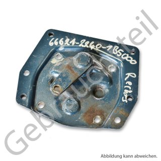 Bremsdeckel mit Hebel und Bremsbacken rechts passend für Kubota B5000 (gebrauchtes Originalteil)