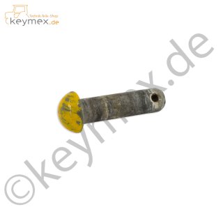 Befestigungsbolzen für Bremsgestänge ohne Aufnahme für Rückholfeder passend bei Modellen der Iseki TX, TS, TU, TE, TM, TG, TH, TLE, TXG, TJ, TXG, ICT Serien sowie Iseki 2115, 2120, 3015, 3020, 3025, 3030, 3125, 3130, 3135, usw. (gebrauchtes Originalteil)
