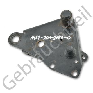 Konsole RECHTS zu 2 Punkt mit Ösen für 3 Punktbolzen Befestigung passend bei Iseki TX1300, Iseki TX1500 (gebrauchtes Originalteil)