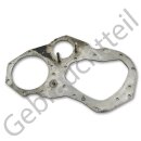 Zwischenplatte / Flanschplatte zwischen Stirnraddeckel und Motorblock passend bei Iseki TE3210 und Motoren der Iseki E-Serie (gebrauchtes Originalteil)