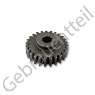 Getriebezahnrad mit 25Z  außen und 10Z innen sowie Nut für Schaltgabel passend für Iseki TS1610, TS1910 (gebrauchtes Originalteil)