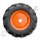 Komplettradsatz - Ackerstollenreifen - Felge orange - passend für Kubota B7000, B7001
