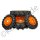 Komplettradsatz - Ackerstollenreifen - Felge orange - passend für Kubota B5000, B5001, B10 (B4200)