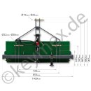 Hecktransportmulde Keymex 1,40 m, hydraulisch kippbar, ohne Rückwand, bis 350 kg Nutzlast
