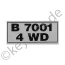 Aufkleber passend für Kubota B7001 - 4WD