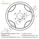 Felge 10x6.00/70/4/100/10-/w passend für Iseki TM3185