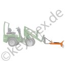 Schneeräumschild Keymex FKP 150 hydraulisch schwenkbar, Gabelanbau, 1,50 m Arbeitsbreite, Lagerware mit optischen Mängeln  (Lack verblichen, Kratzer, Rostansatz)